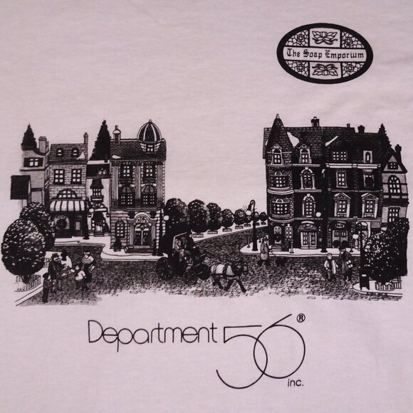 RARE Vintage Dept 56 Promo t-shirt XL Victorian Christmas Village Dickens USA - Picture 3 of 11